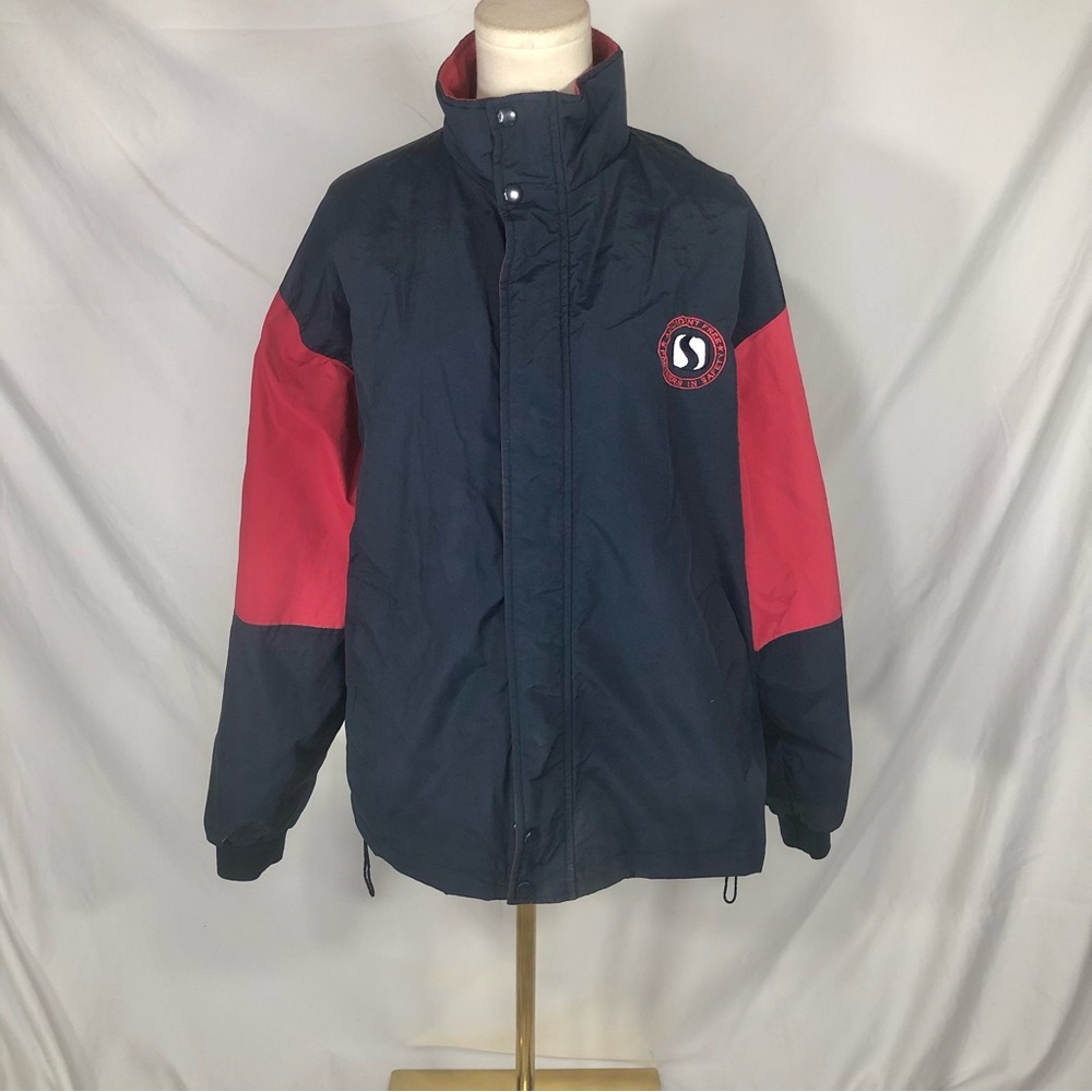 Navy & Red Men's Unisex Women’s Winter Jacket Size Medium
